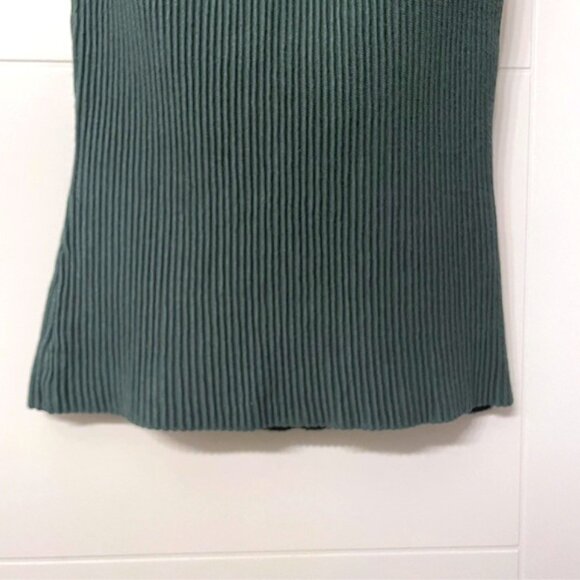 NWT GUESS Ribbed Shayna Ottoman Halter Mock Neck Sleeveless Tank Sweater Small - Picture 6 of 15